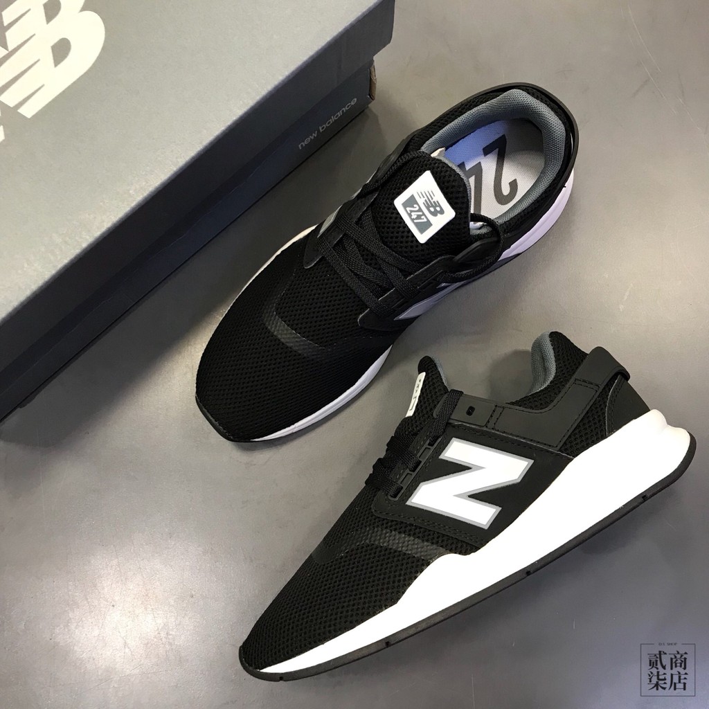 (貳柒商店) New Balance 247 男女款 NB247 黑色 黑白 復古 慢跑鞋 網布 反光 MS247FF