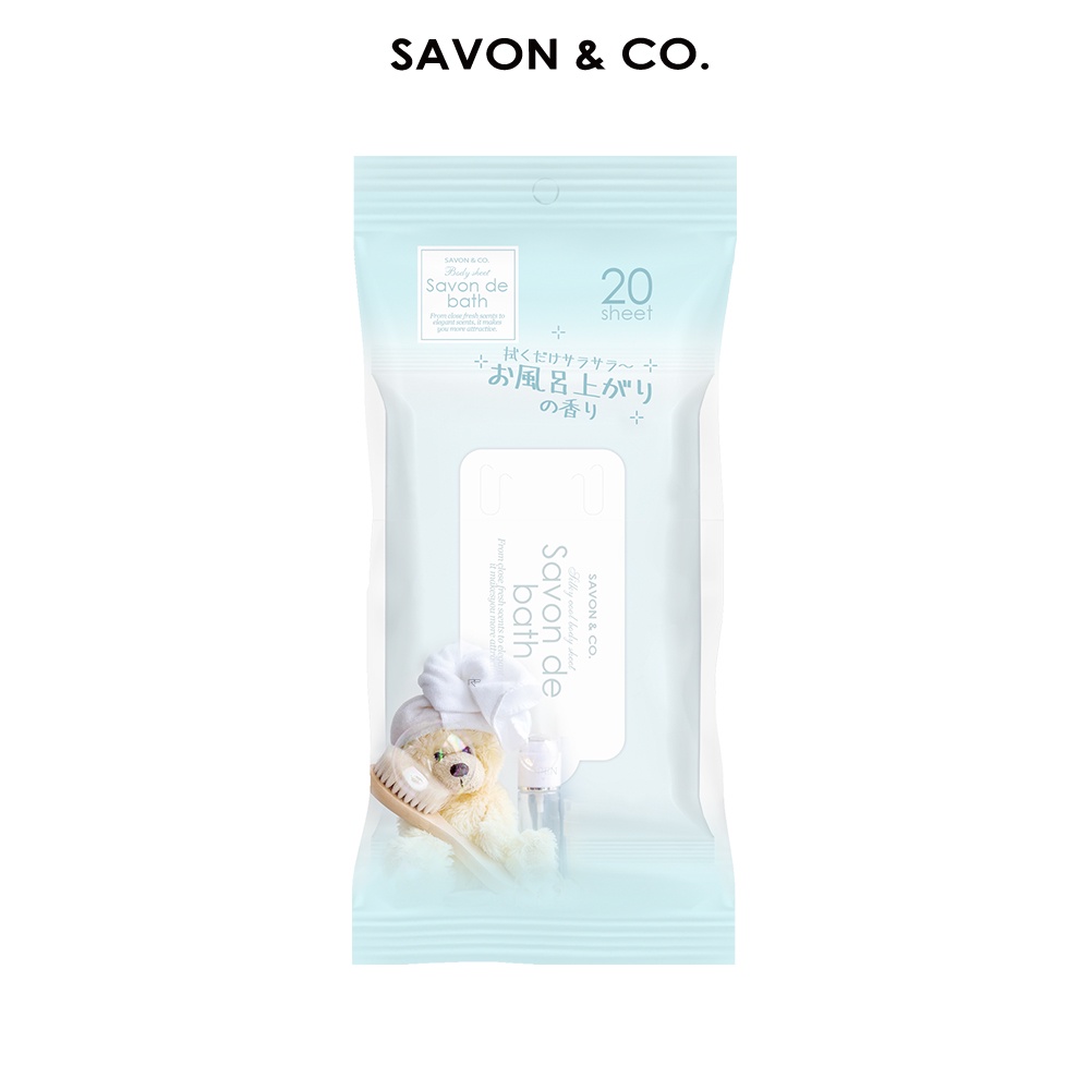 SAVON & CO. 水色鈴蘭 沁涼超爽膚濕巾(20入)
