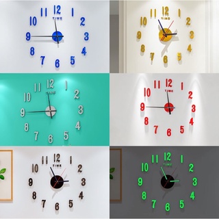 立體壁貼鬧鐘 DIY 夜光時鐘 免打孔 多色鬧鐘可挑 免釘時鐘 掛鐘 簡約現代時鐘 牆壁造型 家用辦公室裝潢 客廳 鐘錶