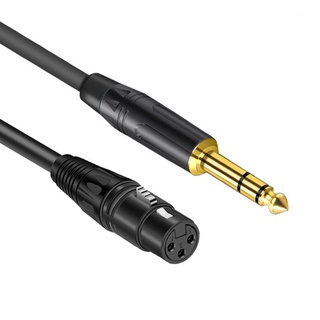 XLR Cannon 平衡式音源線 6.3公(立體)轉 Cannon母