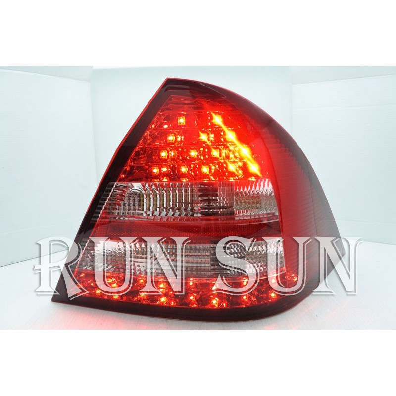 ●○RUN SUN 車燈,車材○● 全新 賓士 01 02 03 奔馳 W203 C-CLASS LED 晶鑽紅白 尾燈