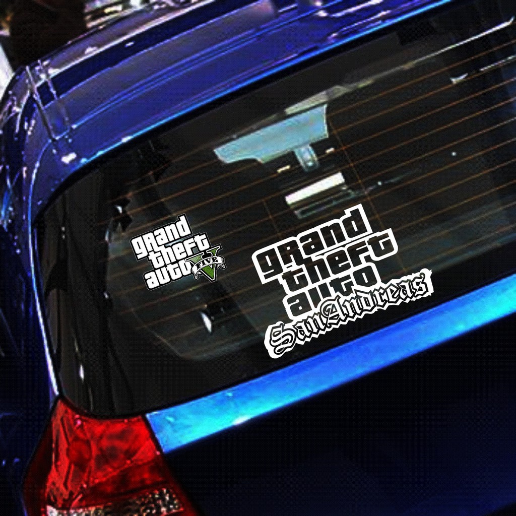 車身標誌貼紙gta5俠盜獵車手罪惡都市車貼汽車側門后檔防水防曬反光貼紙 蝦皮購物