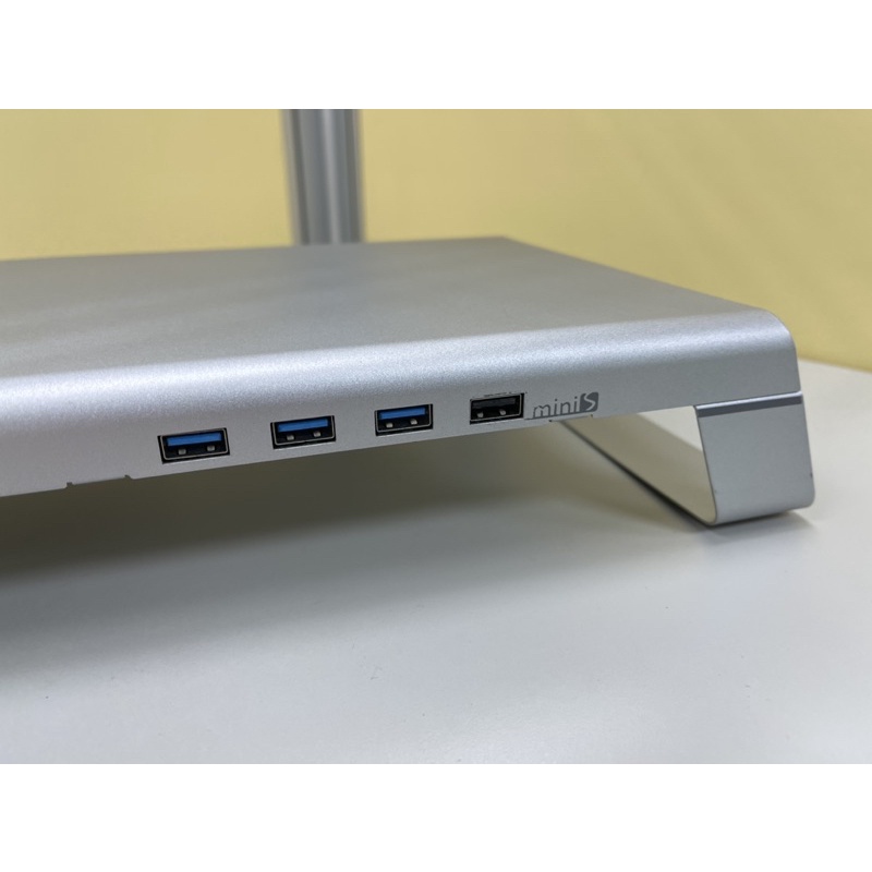 (已預訂)MONITORMATE miniS 多功能螢幕架 USB 3.0介面+充電底座 - 北歐銀