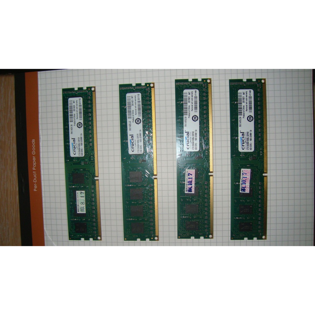 美光 DDR3 1600  4GB*4