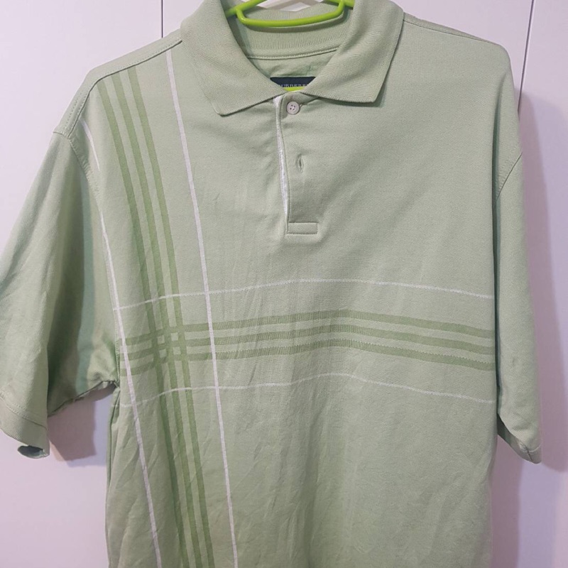 正品burberry golf shirt polo衫 綠格紋