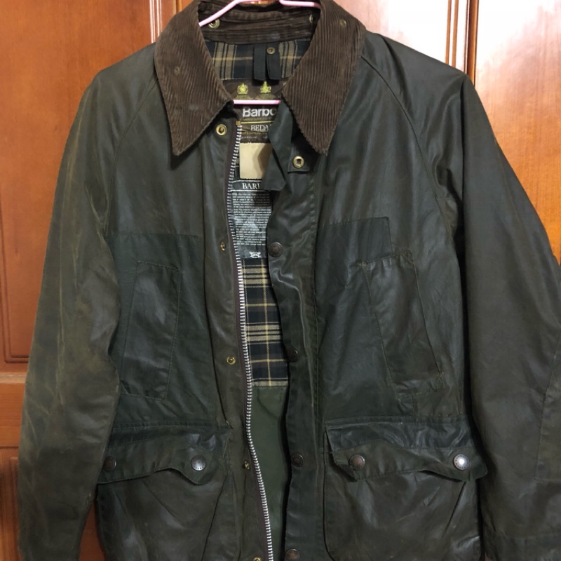 Barbour 軍綠色油布外套 蝦皮購物