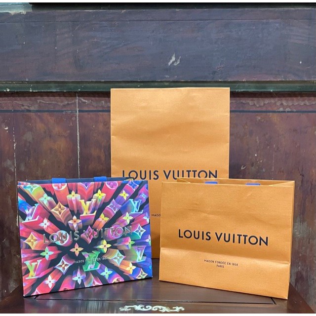 【二手名牌專櫃紙袋】Louis Vuitton 路易威登 LV 聖誕節特版 精品專櫃提袋 名牌紙袋 正品 禮物袋