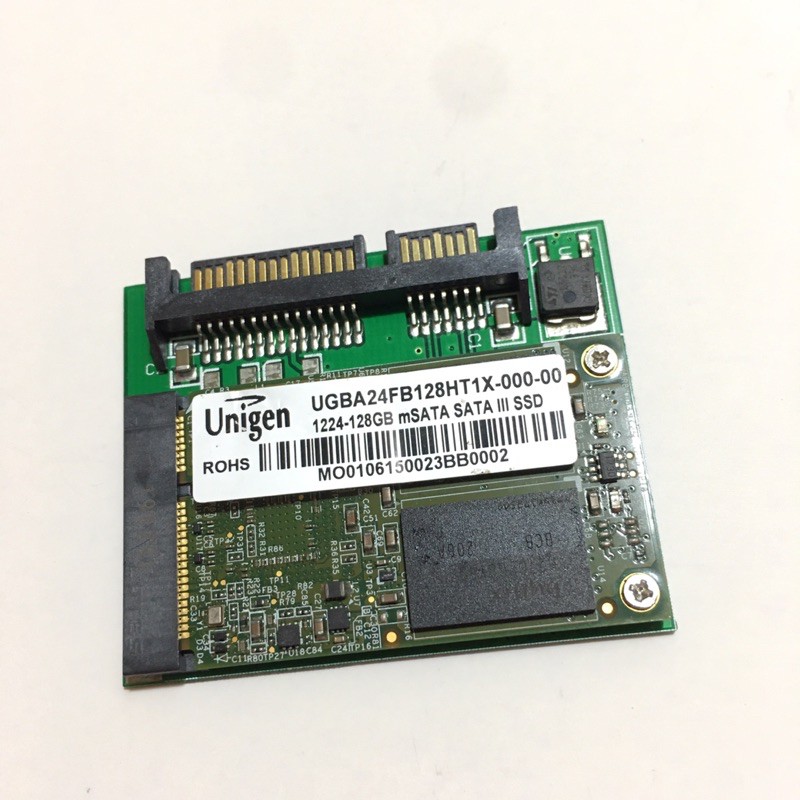 二手unigen SSD硬碟128GB  mSATA 固態硬碟含SATA轉接版