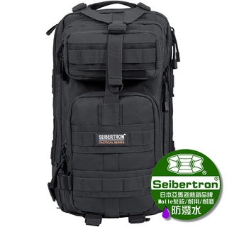 Seibertron 軍用 麻雀包 27L 多功能 後揹包 黑色 【壹捌零伍】 Molle 防潑水 旅行 登山 露營