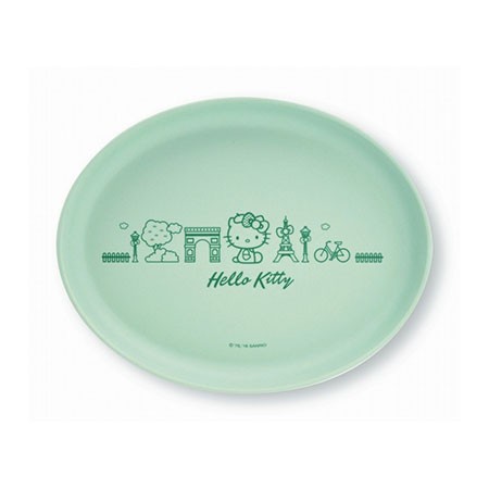 LE CREUSET 竹纖維 餐盤 kitty 盤子 酷彩法廚 HELLO KITTY 三麗鷗 LC 綠色款