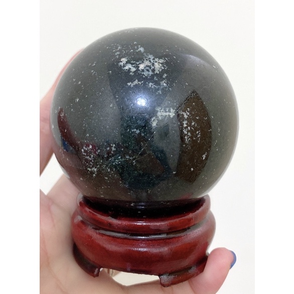 黑曜石水晶球 含底座 天然水晶
