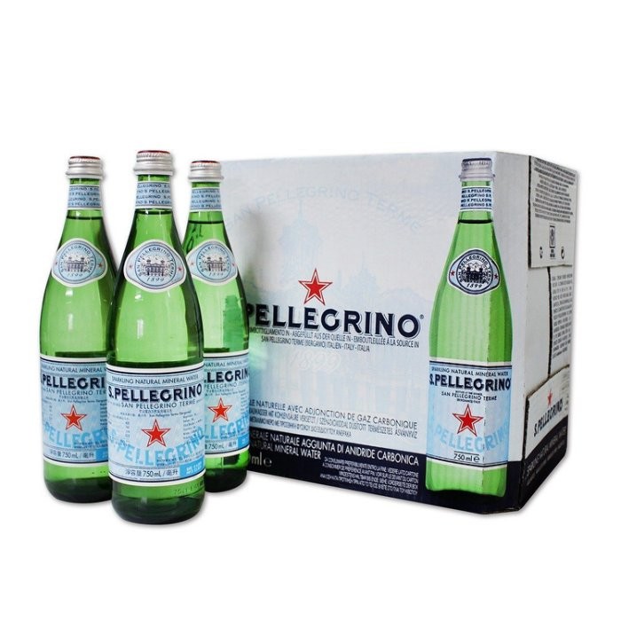 【小如的店】COSTCO好市多線上代購~San Pellegrino 聖沛黎洛 天然氣泡水(750毫升X12瓶)玻璃瓶