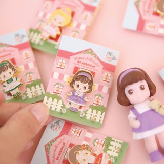 好心情日韓正品雜貨『韓國 Afrocat』現貨❤️ Paper Doll Mate 洋娃娃裝飾胸針 胸章徽章