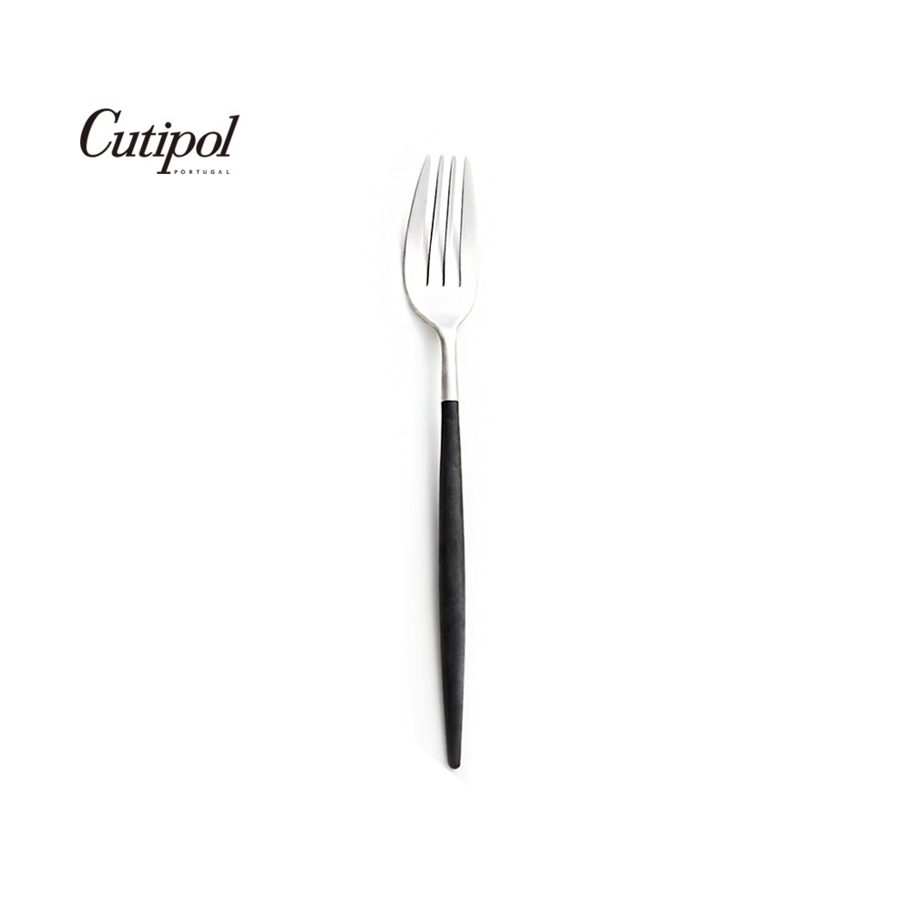 【Cutipol】全新MIO系列-黑柄霧面不銹鋼-點心叉 葡萄牙手工餐具