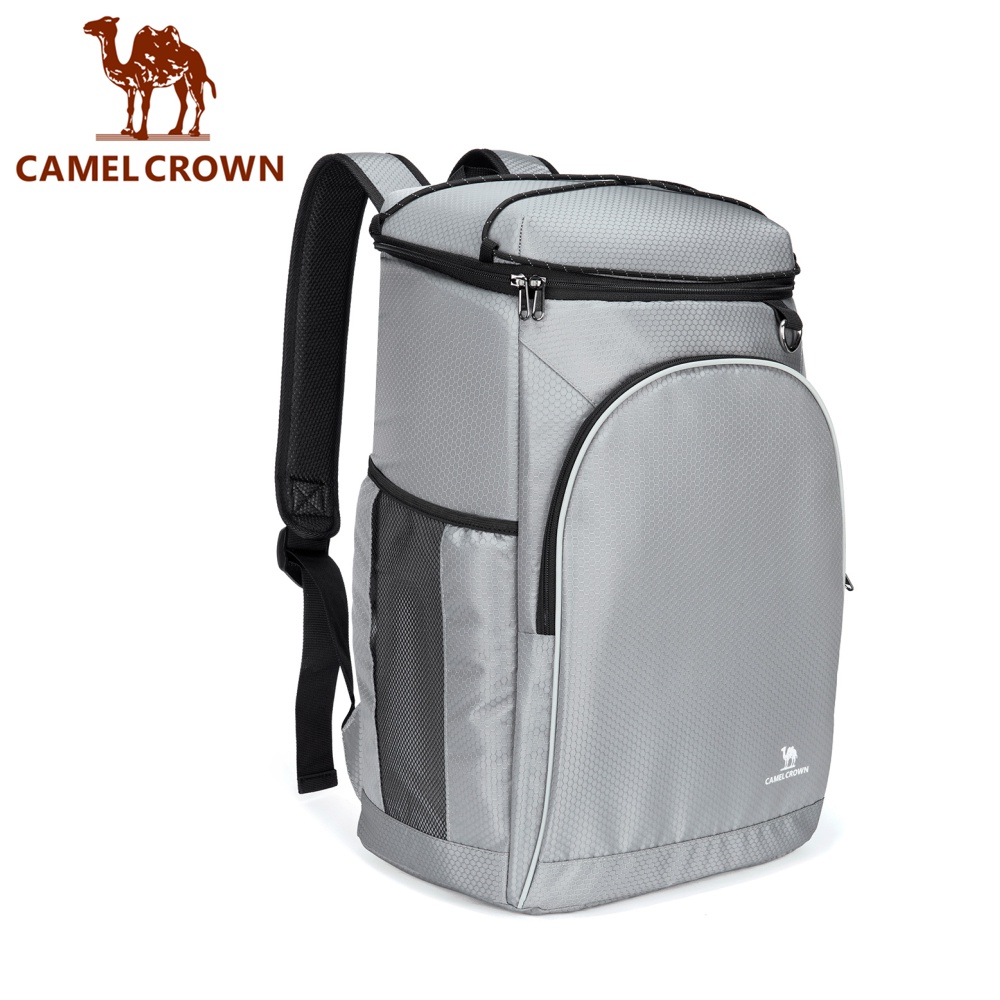 CAMEL CROWN駱駝 保溫揹包 戶外大容量防水隔熱後背包 野營出遊燒烤保溫包