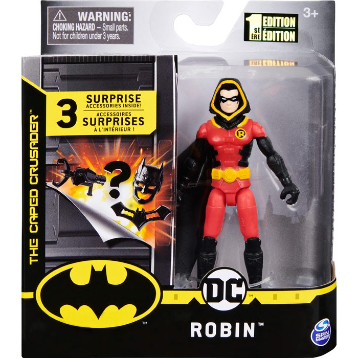 BATMAN 蝙蝠俠 4吋蝙蝠俠可動人偶 4吋可動人偶 紅色羅賓 ROBIN DC Batman 正版公司貨