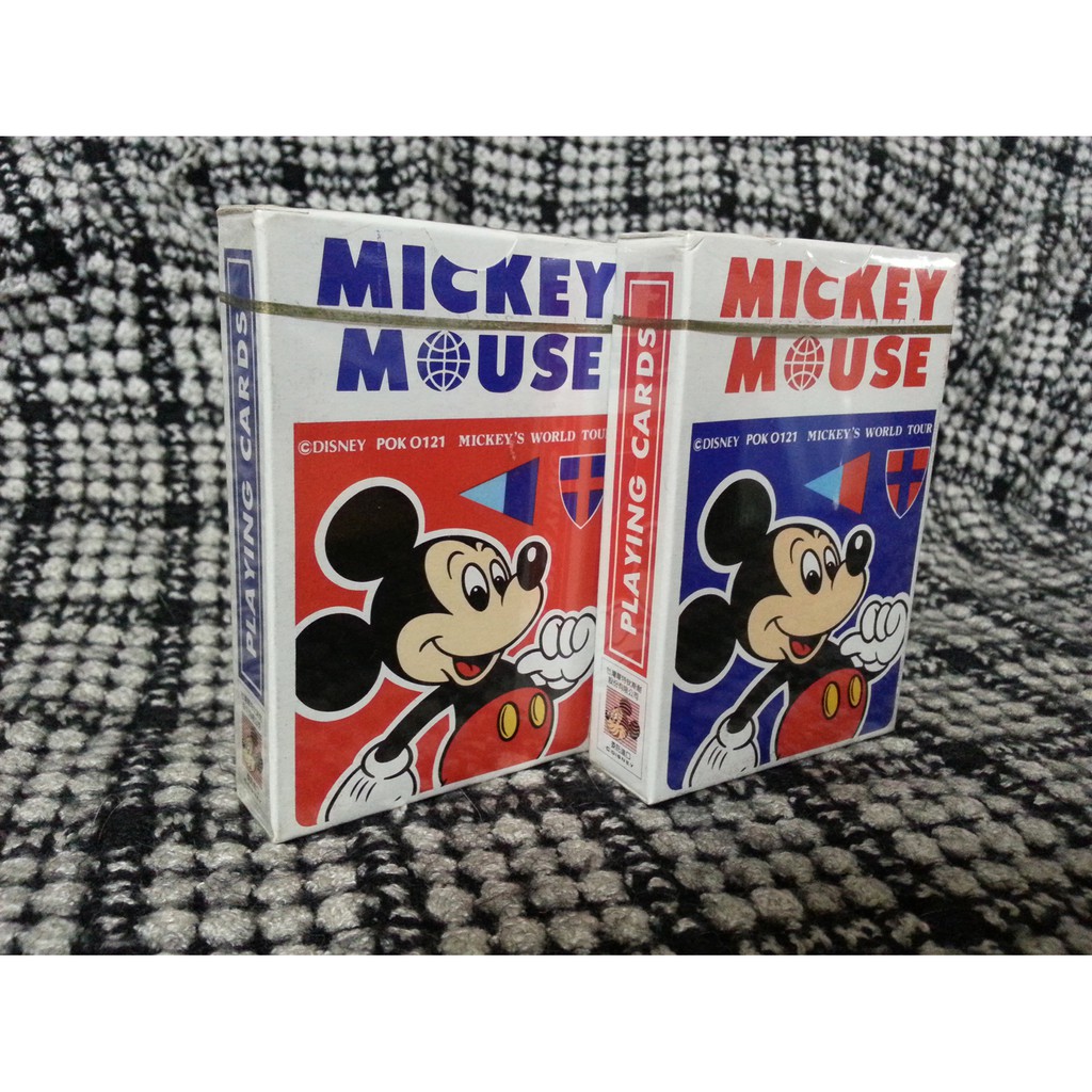 「全新」撲克牌 迪士尼 米奇 Mickey Mouse 懷舊版 2件組