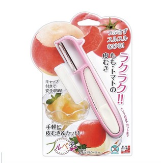 《百寶家》日本製 下村軟皮專用削皮刀(附保護套)削皮刀 下村工業