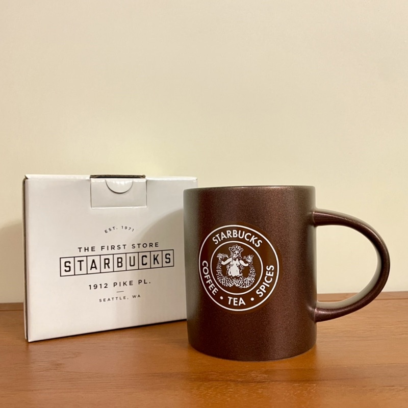 （客訂，非本人請勿下單）全球首間星巴克馬克杯 Starbucks西雅圖創始店 12OZ 白色美人魚logo浮雕