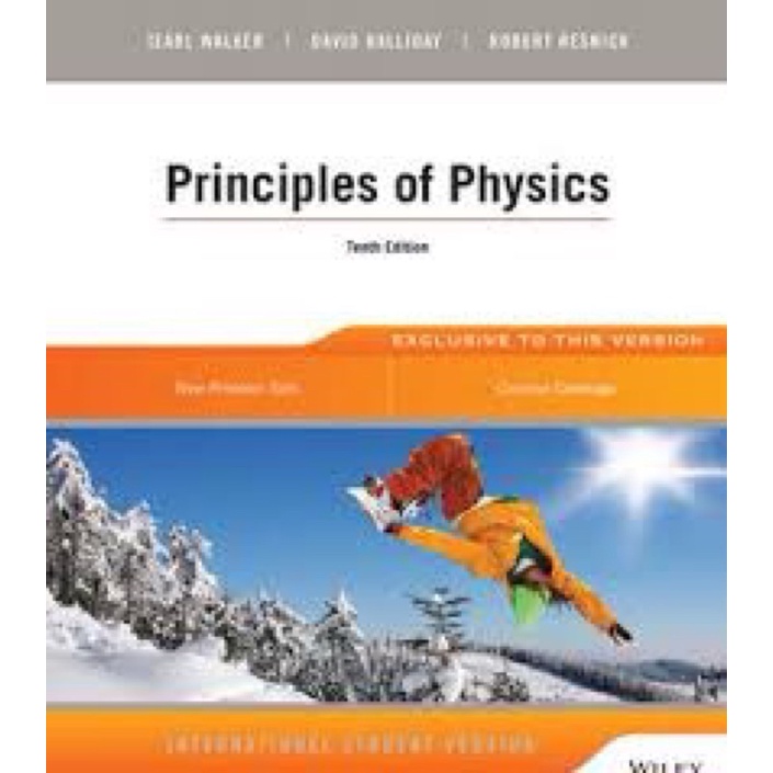 Principles of physics 10th by Halliday and Resnick普通物理 普物 大一