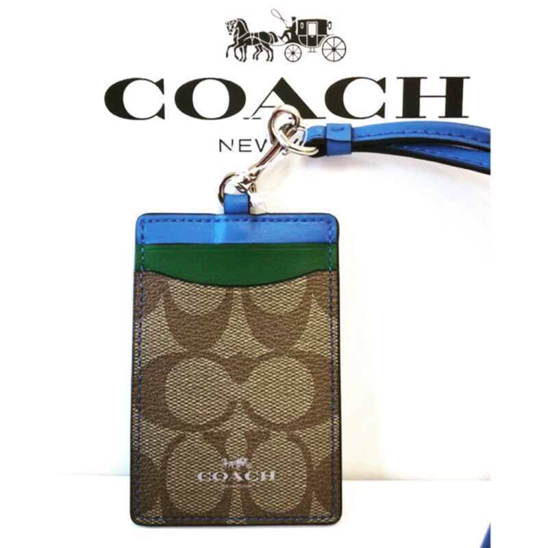 *現貨附原廠禮品紙盒* Coach 經典logo防刮皮識別證/票卡夾