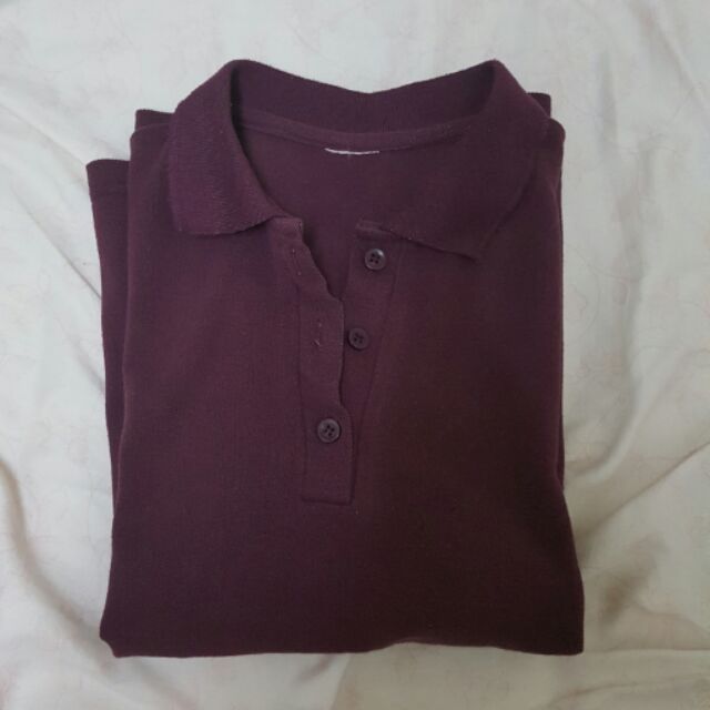暗紫色polo衫