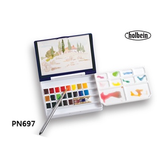 實體店面📞板橋酷酷姐美術 好賓 專家 透明 塊狀水彩 顏料 24色 掌心盒 (PN697)