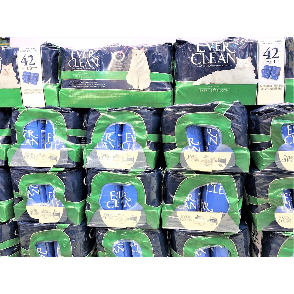 ✪優兒蝦皮✪公司貨 藍鑽 貓砂 ever clean 貓砂 礦砂 超凝結貓砂 分售袋裝砂10.5磅/包 4.76公斤