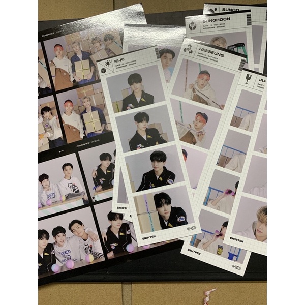 GGU 2022 Enhypen 團體成員套裝中的 4 張照片(4 張)板