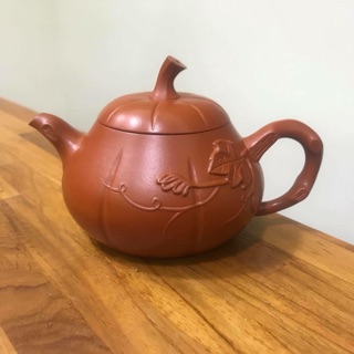 ［Chengyuan***］早期鶯歌製♦️朱泥 南瓜壺 容量：約240cc