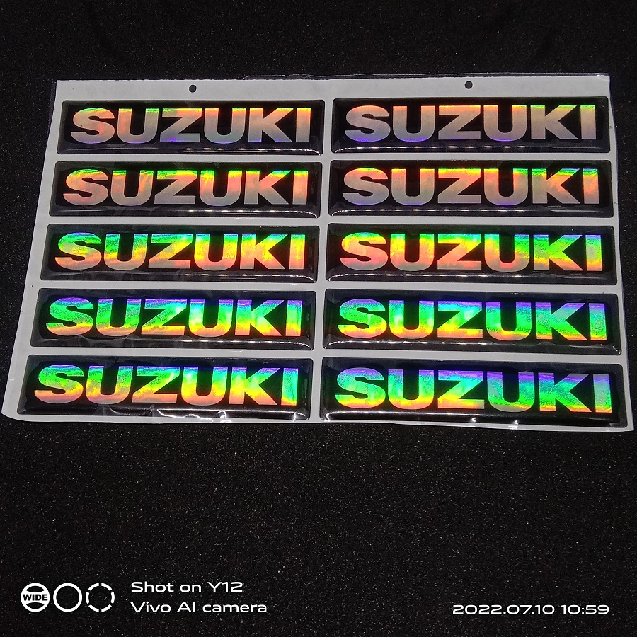 SUZUKI 鈴木 標誌 貼紙 鋁貼 車標 金屬 耐熱 滴膠 個性 防水 警告 反光