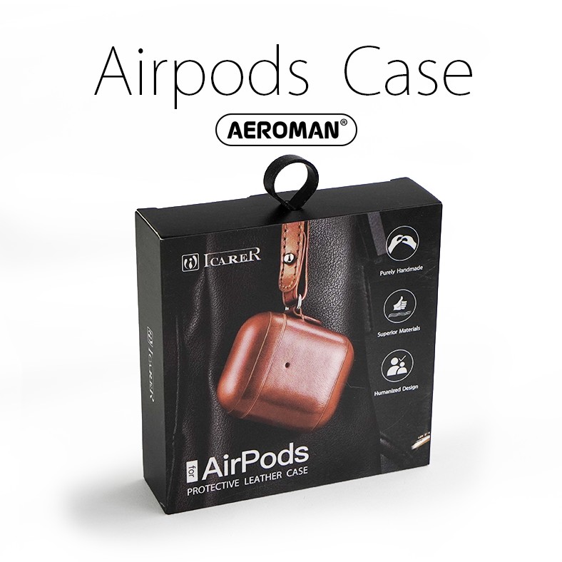 ICARER airpods 防摔 真皮 皮革保護套 手腕版  通用1代 2代 apple airpods pro