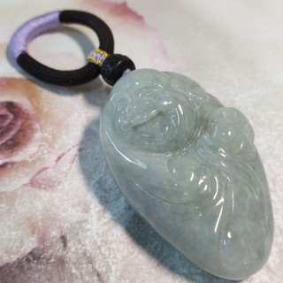 😀有福相伴😀天然緬甸玉A貨翡翠-♡彌勒佛♡手把件