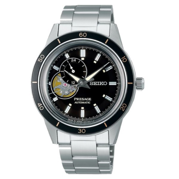 Seiko 精工錶4R39-00Z0D(SSA425J1)Presage紳士Style60’s機械腕錶/黑面40.8mm