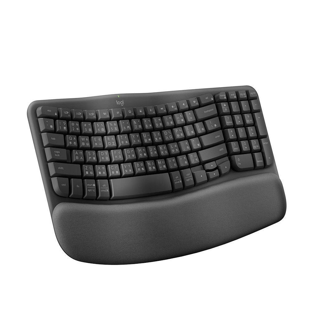 【Logitech 羅技】Wave Keys 人體工學無線鍵盤 石墨灰 現貨 廠商直送