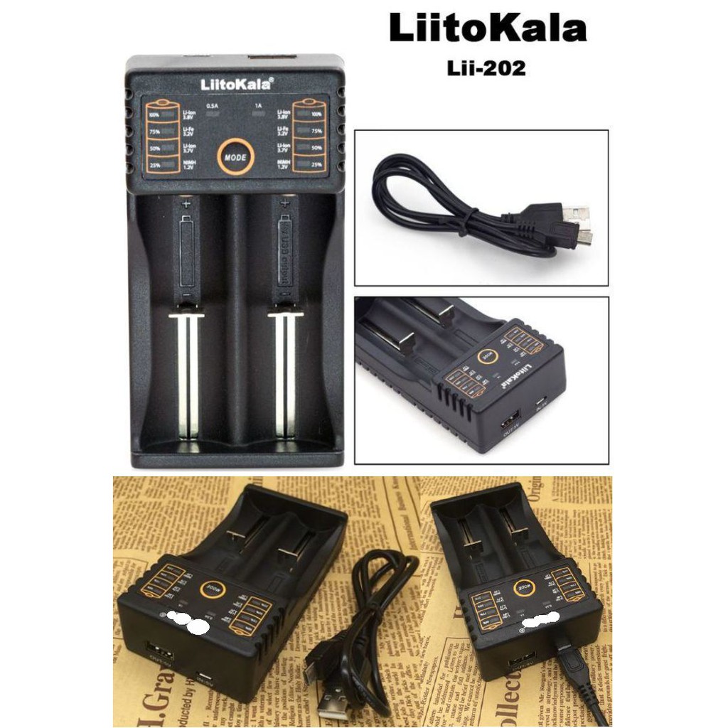 【成品購物】LiitoKala Lii-202 3.7V 3.2V 1.2V 充電器 21700 3號4號 鋰電池充電器