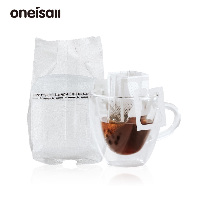 ONEISALL 50Pcs/100Pcs 滴水咖啡濾袋 便攜式掛耳式咖啡濾紙 適宜家庭辦公旅行沖泡咖啡和茶具