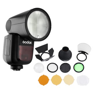 Godox 神牛 V1 圓燈頭閃光燈組 一代 + AK-R1 套組 For Sony Canon 多系統 [開年公司貨]