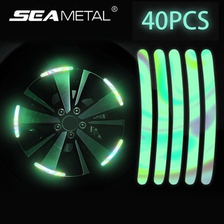 SEAMETAL汽車輪轂反光貼發光輪轂反光貼強反光警告裝飾反光貼