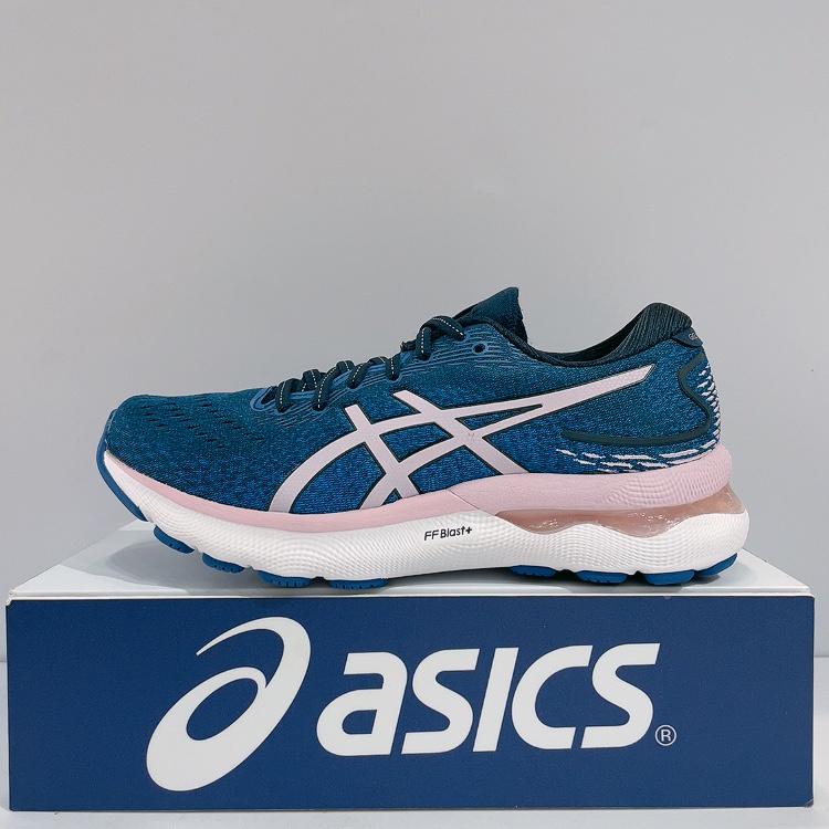 ASICS GEL-NIMBUS 24 (D) 女生 藍色 透氣 緩震 寬楦 運動 慢跑鞋 1012B199-400