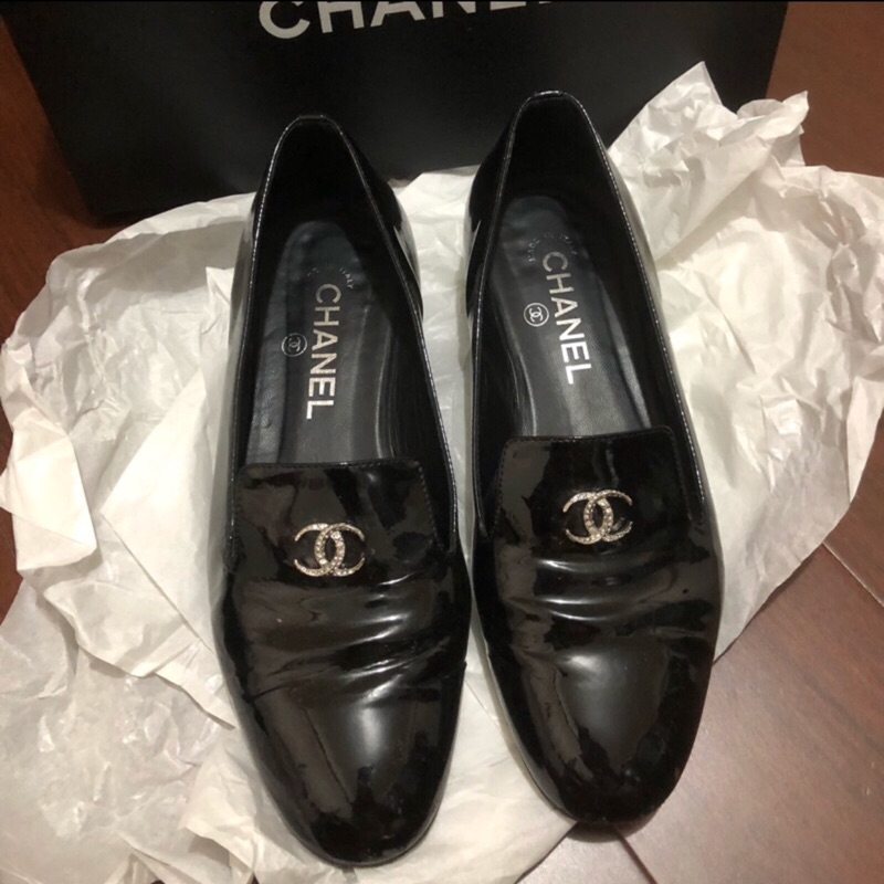 Chanel 樂福鞋 漆皮 懶人鞋‼️降價‼️