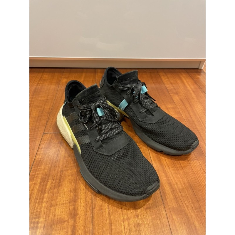 【現貨一雙】Adidas Originals POD - S3.1 初代 us 9.5 OG 黑 螢光黃 反光 二手