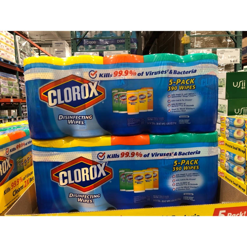 萬用清潔擦拭紙巾Clorox disinfecting wipes 78抽/罐（預購）