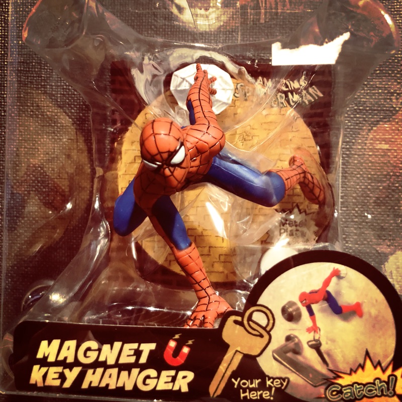 Marvel 正版 Spider-Man 蜘蛛人磁吸式鑰匙收納 可吸冰箱或門後