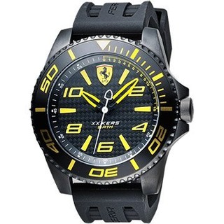 保證正貨~Ferrari 法拉利 XX KERS 競速手錶-黑x黃時標/50mm