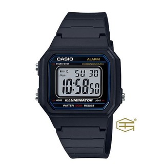 【天龜 】CASIO 簡約復古 方形數字大型液晶錶面 W-217H-1A