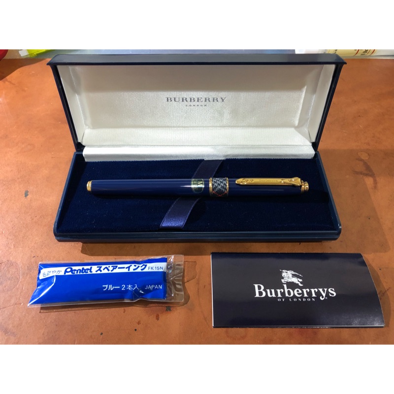Burberry深藍烤漆鋼筆 14K-585〈M〉尖