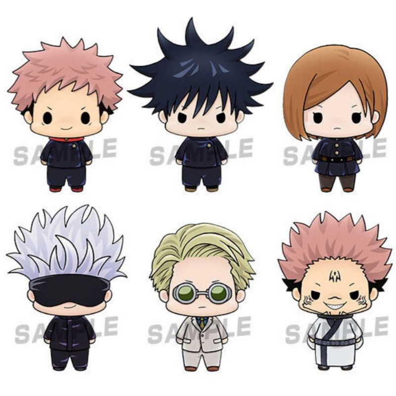 7月揪團已訂咒術迴戰chokorin Q版迷你玩偶集虎杖悠仁 伏黑惠 釘崎野薔薇 七海健人 兩面宿儺 五條悟公仔