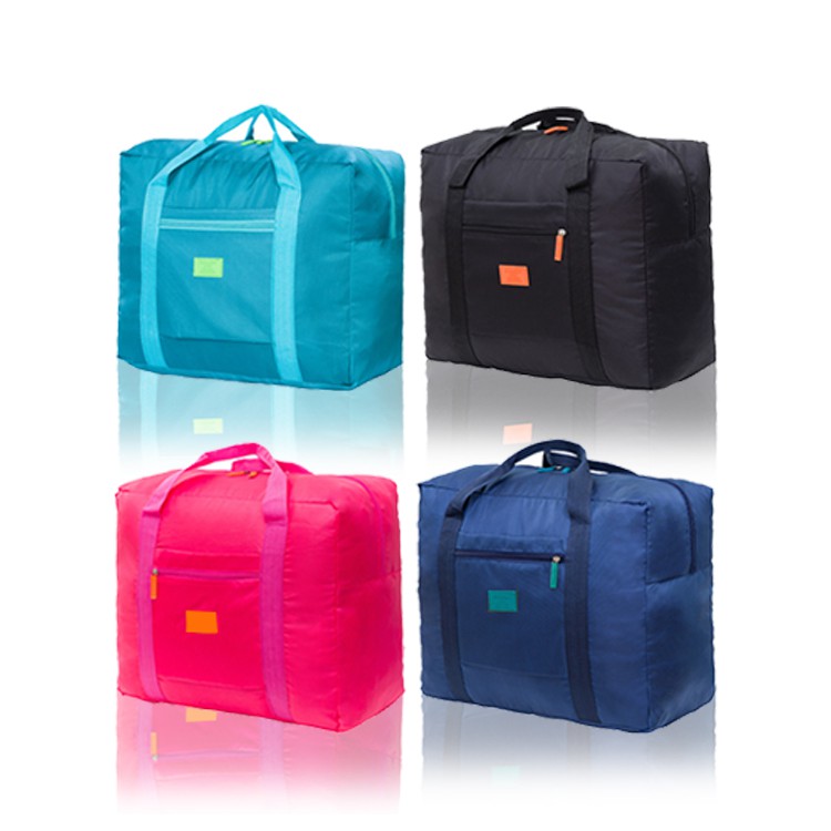 [趣嘢] 韓版旅行收納包 奈米加強版 防潑水 可折疊 可插行李箱拉桿 收納袋 環保袋 出國旅遊 購物