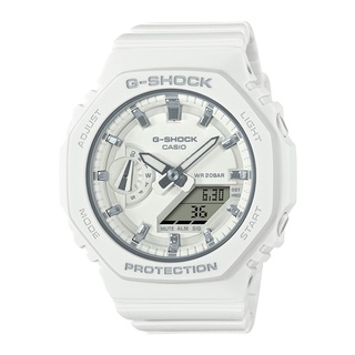 CASIO卡西歐 女 G-SHOCK 簡約輕薄八角型雙顯腕錶/白(GMA-S2100-7ADR)
